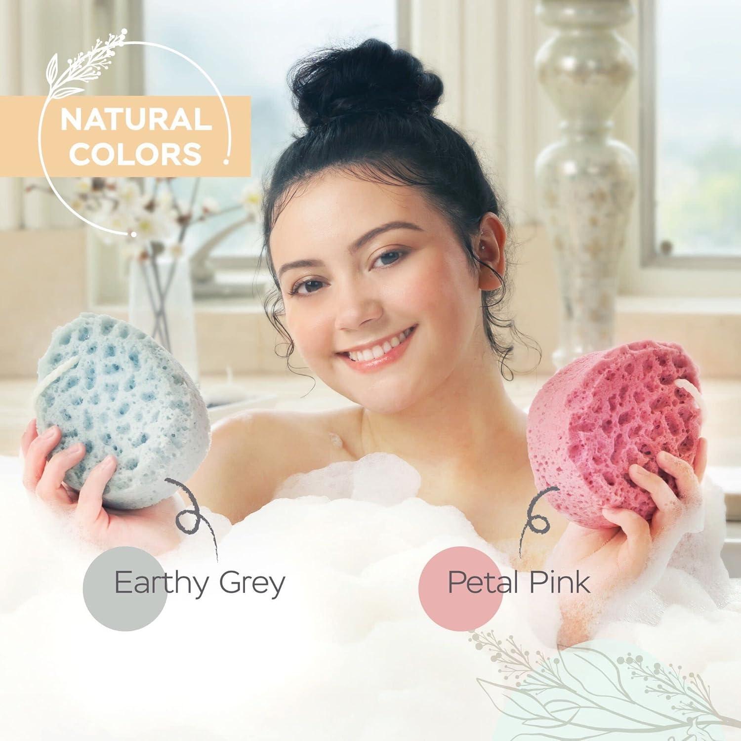 Esponja de Loofah Spongentle para Cuerpo - 2 Piezas Exfoliantes