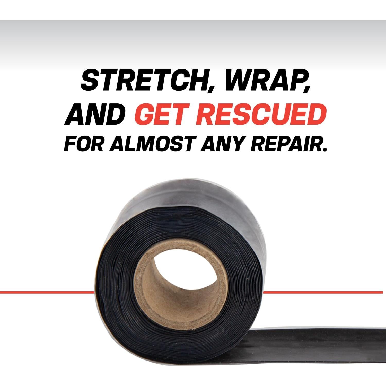 Cinta de Silicona Auto-Fusionante Rescue Tape 3.66m Negra