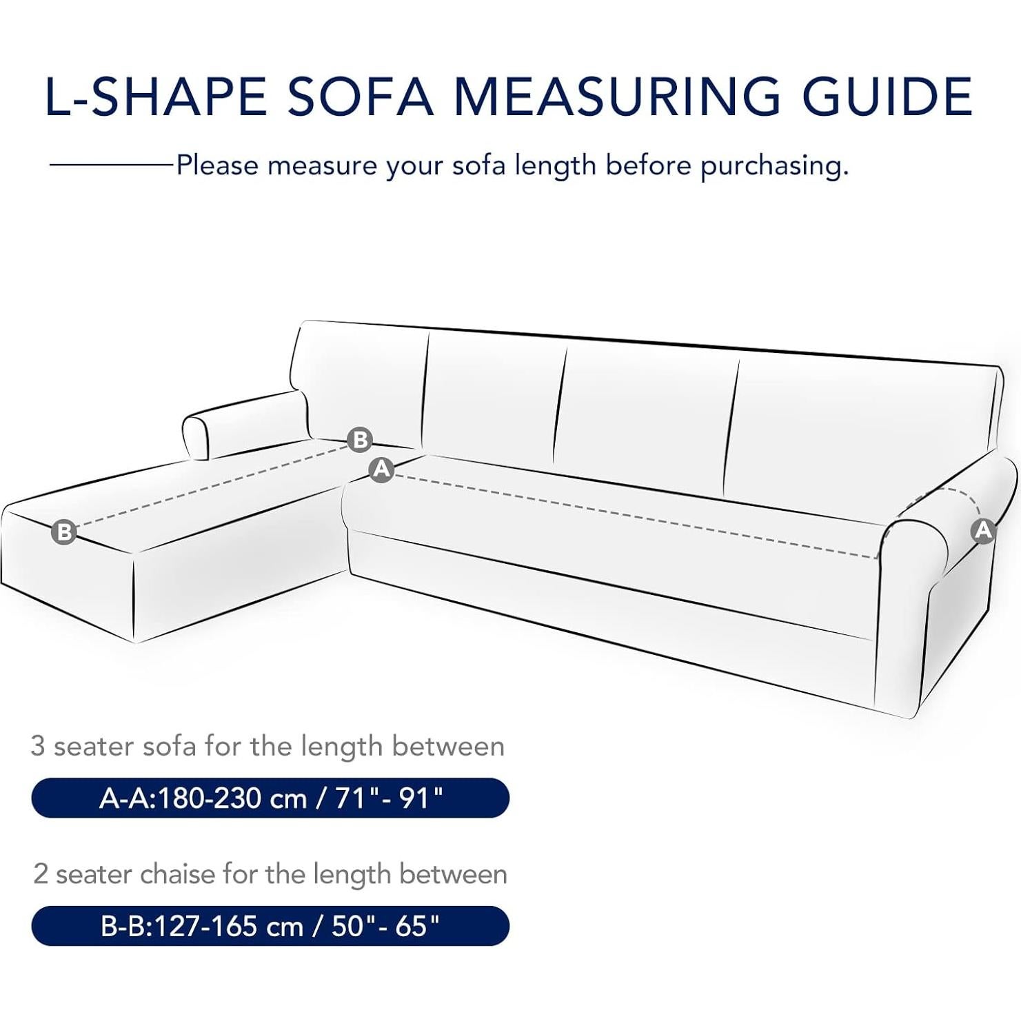 Cubierta de Sofá Seccional PureFit 2 Pcs Antideslizante Negro