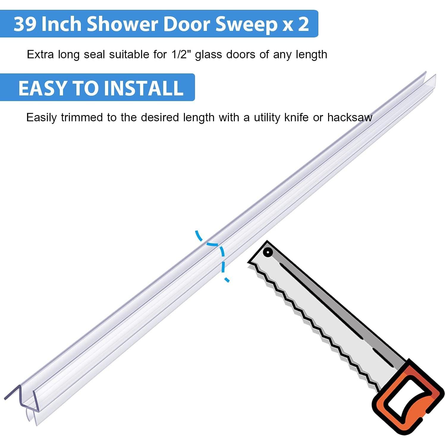 Paquete de 2 sellos inferiores Butecare para puertas de ducha 99 cm