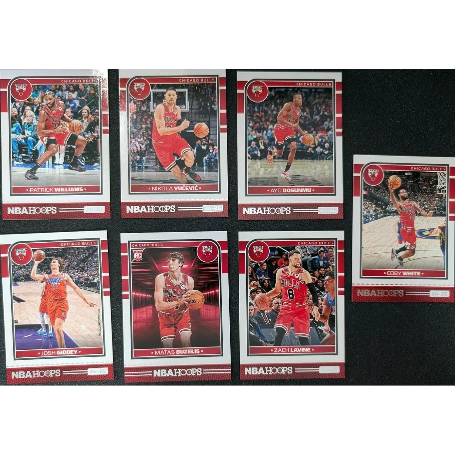 Conjunto de 7 tarjetas de baloncesto Chicago Bulls 2024