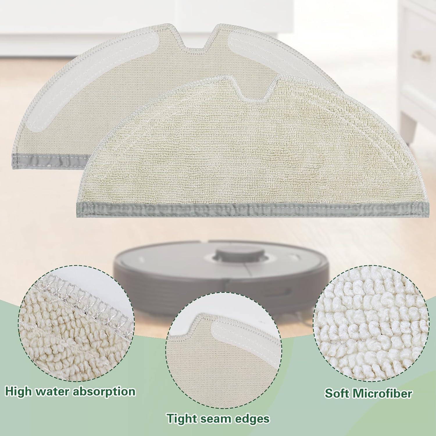 Paños de Microfibra Reutilizables VIEWALL para Roborock E/Q/S Series