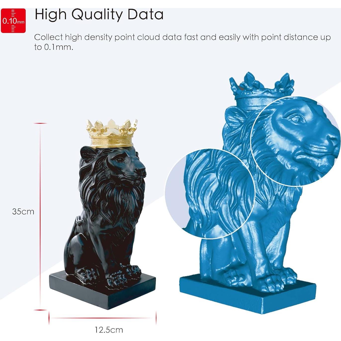 Einstar 3D Scanner Handheld-3D Scanner Pro, High Quality 3D Scanner for 3D Printing, Realistic 3D Scan, Design & Digital Archiving-Infrared VCSEL Light Scanner with RGB Color Camera 0.1 mm Resolution