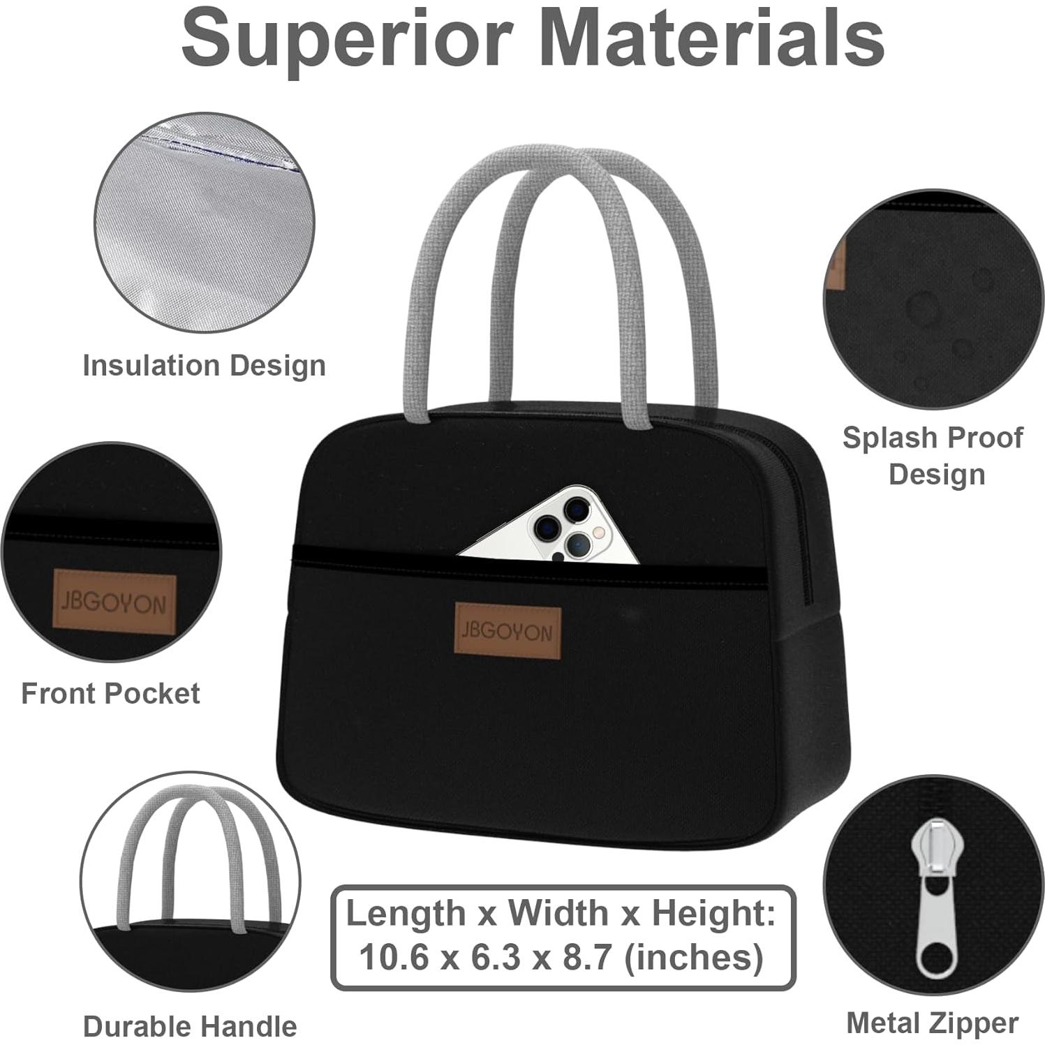 Caja de Almuerzo Bento JBGOYON - 3 Contenedores Apilables 1.89L