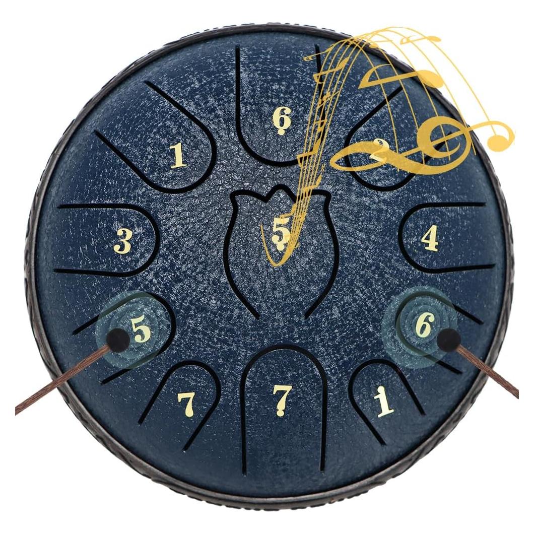 Tambor de Lengua de Acero 15 cm 11 Notas Azul Oscuro