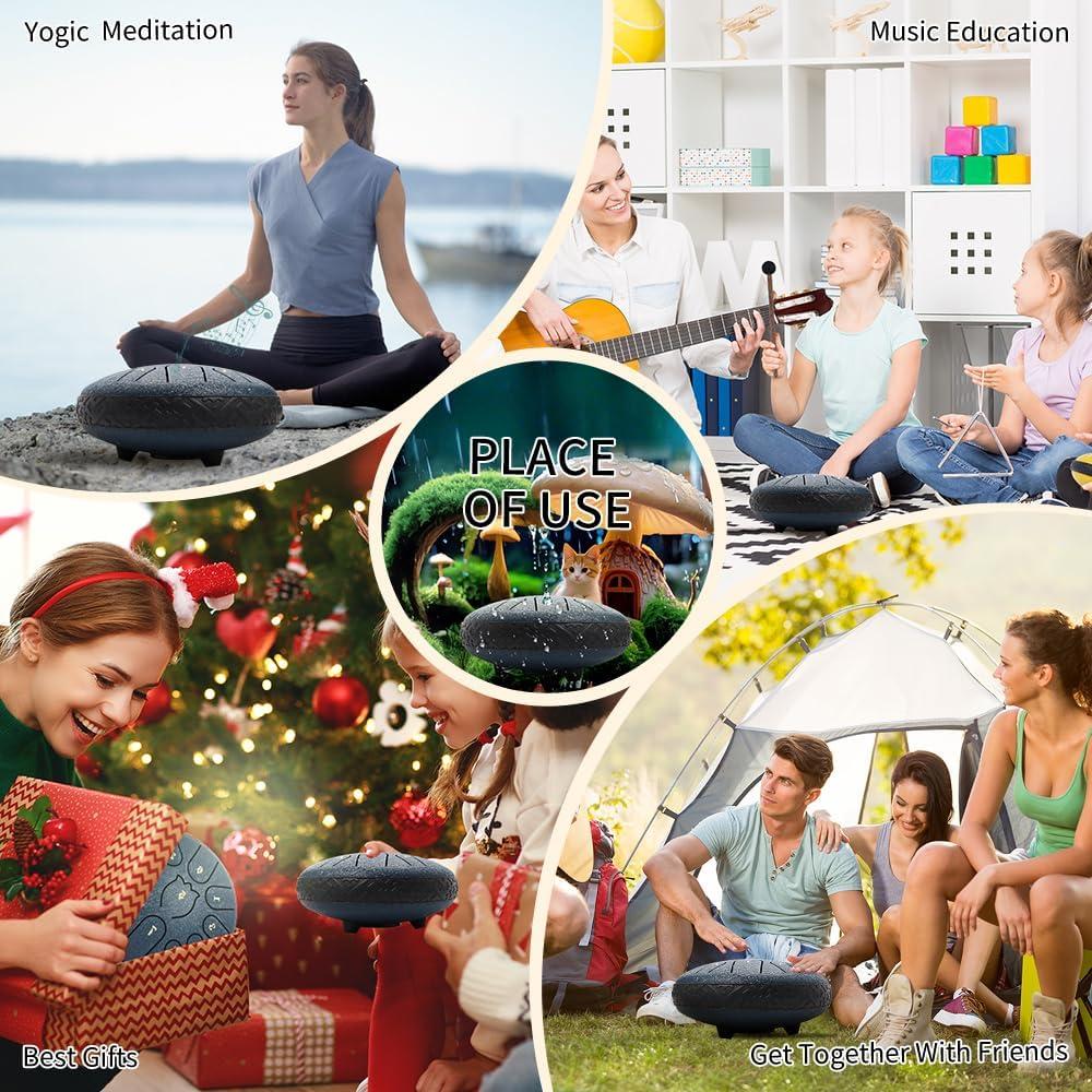 Tambor de Lengua de Acero 15 cm 11 Notas Azul Oscuro