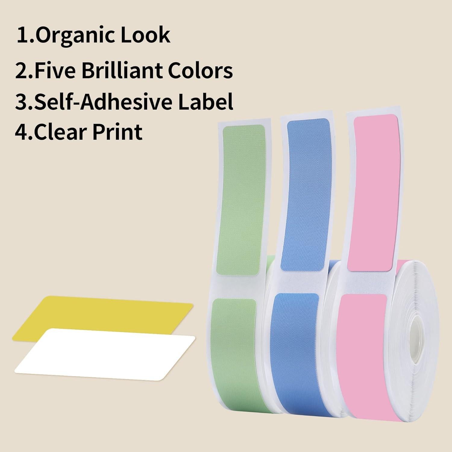 Label Maker Tape - 5 Rolls(800 Pieces) for D11/D110/D101 Printer Address Name File Waterproof Label Sticker for Daycare,School,Baby Bottles,Lunch Boxe and Cup,Christmas Supplies(0.47 x 1.57 Inch)