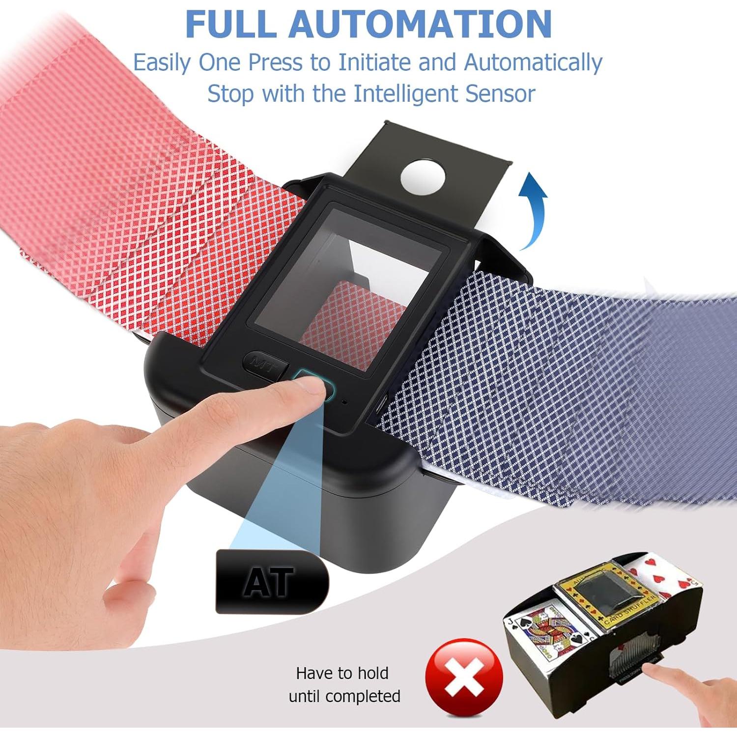 Barajador de Cartas Automático Adehoei 2 Barajas Batería 2000mAh