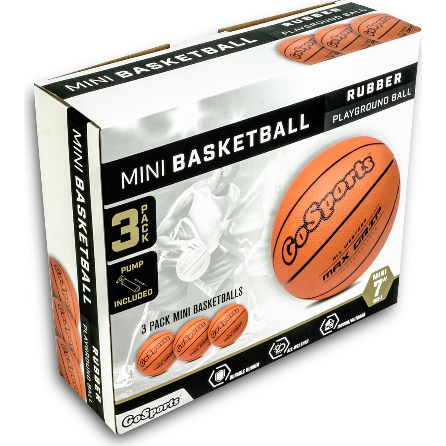 Balones de Baloncesto Mini GoSports 17.78 cm Paquete de 3