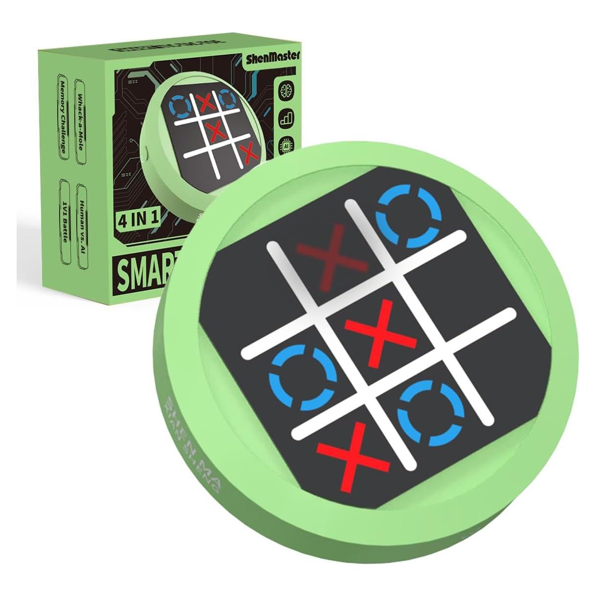 Juego Electrónico 4 en 1 ShenMaster - Tic Tac Toe, Memory y Whack-a-Mole