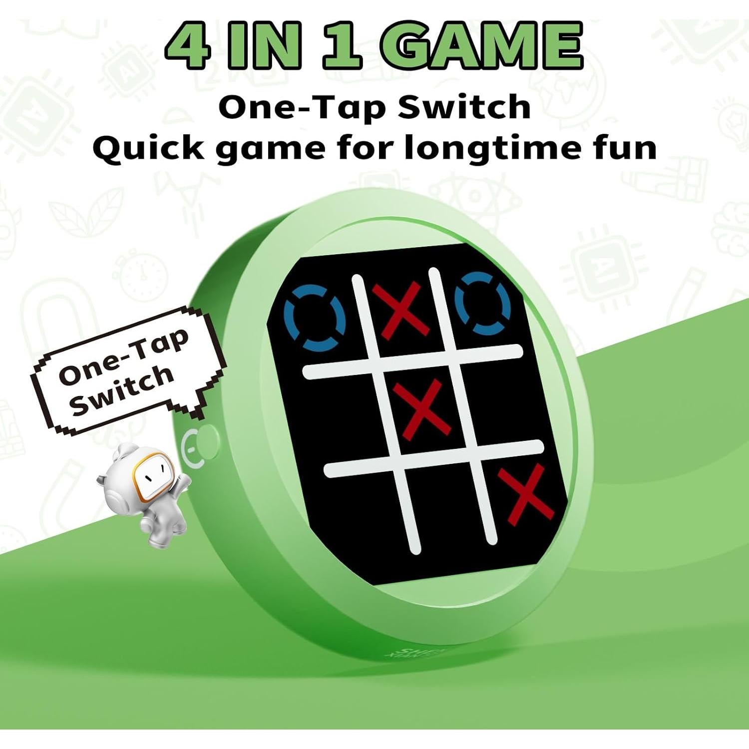 Juego Electrónico 4 en 1 ShenMaster - Tic Tac Toe, Memory y Whack-a-Mole