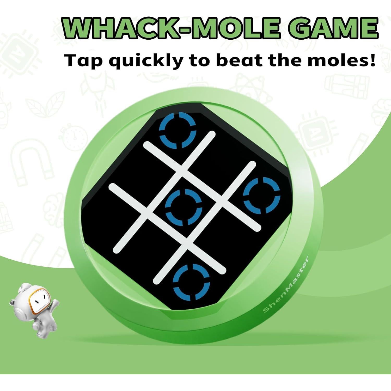 Juego Electrónico 4 en 1 ShenMaster - Tic Tac Toe, Memory y Whack-a-Mole