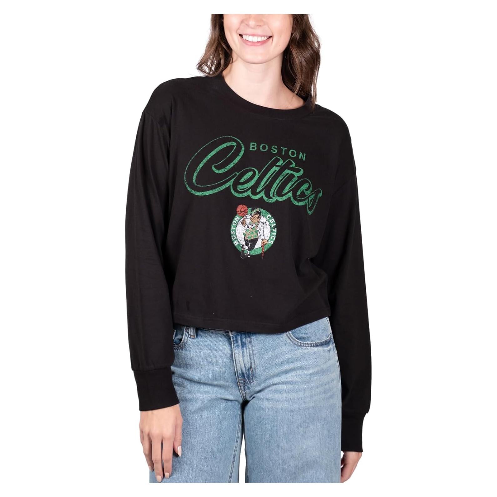 Camiseta Ultra Game NBA Mujeres Boston Celtics Negra
