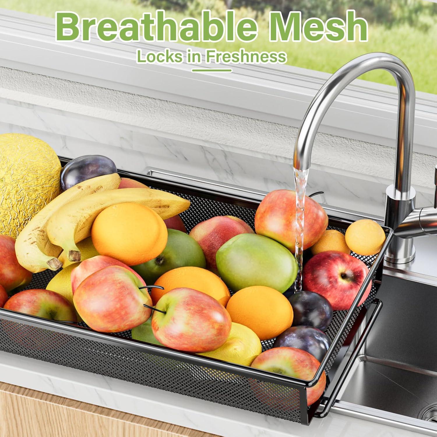 Carro de Almacenamiento JANE EYRE 3 Niveles Negro con Ruedas