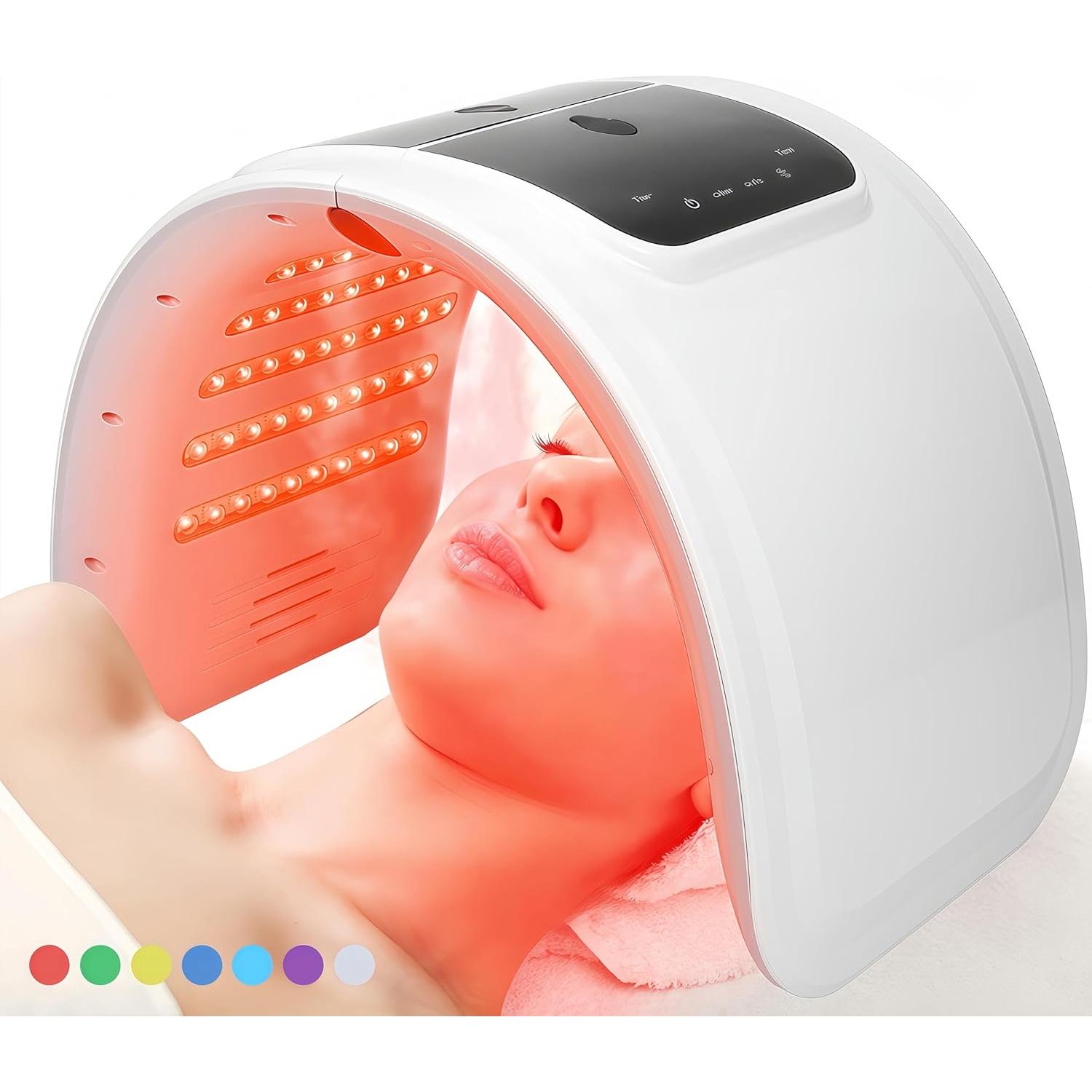 Máscara LED de Terapia de Luz Roja YOARDAH Semicírculo 7 Colores