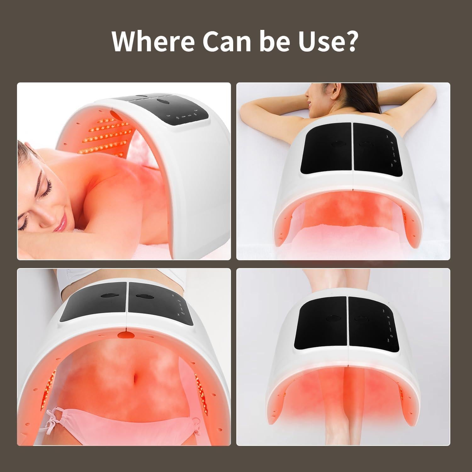 Máscara LED de Terapia de Luz Roja YOARDAH Semicírculo 7 Colores