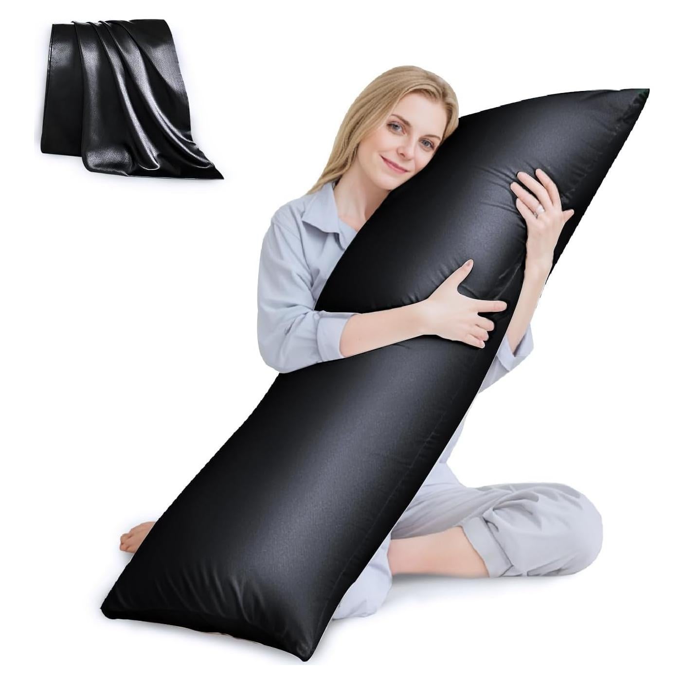 Almohada Corporal HUXMEYSON con Funda de Satén Refrigerante 137x51cm