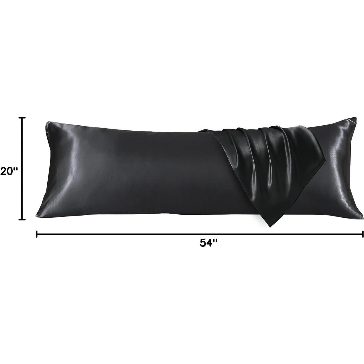 Almohada Corporal HUXMEYSON con Funda de Satén Refrigerante 137x51cm