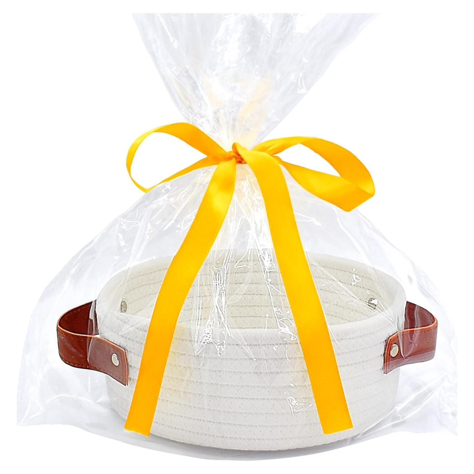 Cesta de Almacenamiento ABenkle Mini Blanca 20x20x8 cm