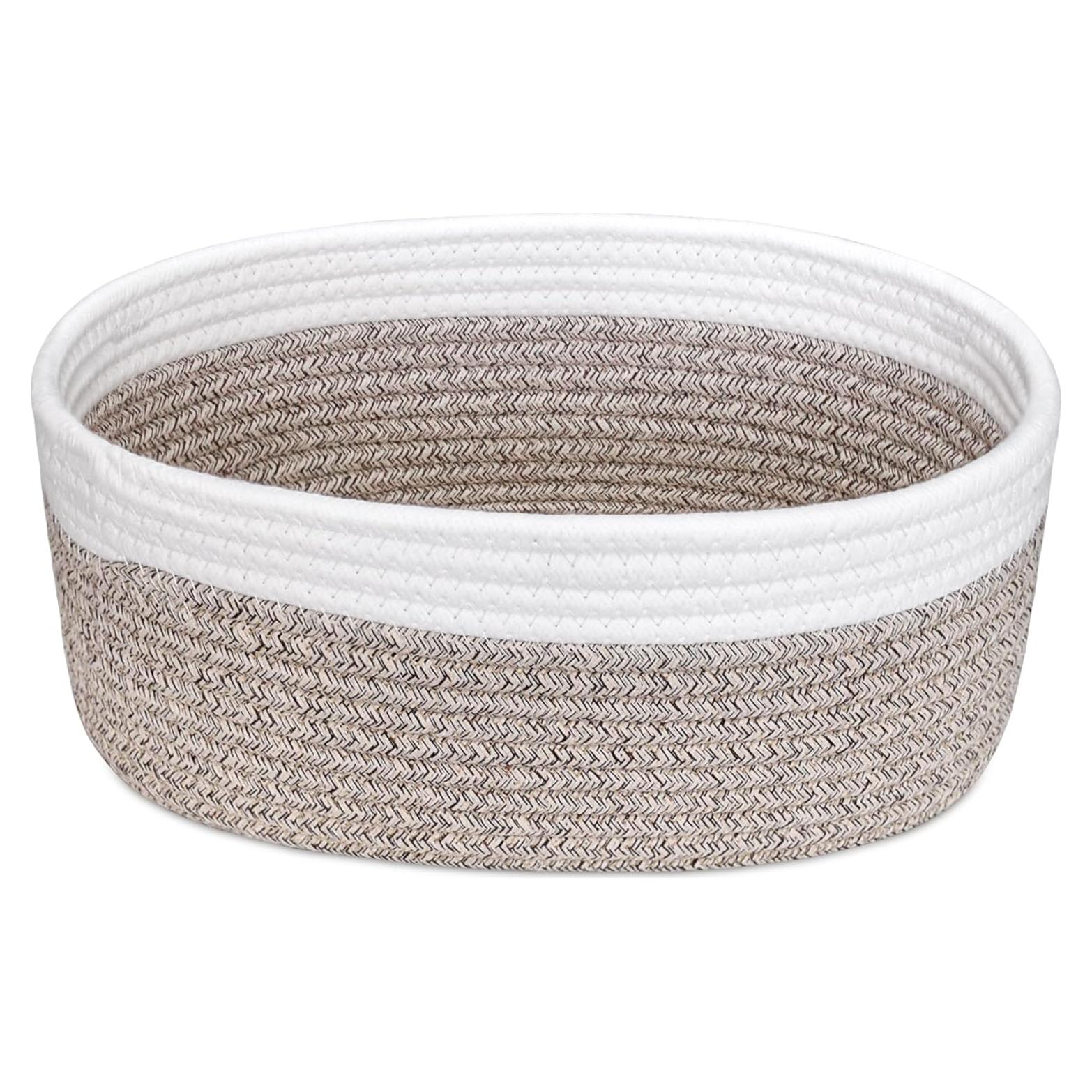 Cesta Pequeña Tejida ABenkle 30x20x13 cm para Almacenamiento