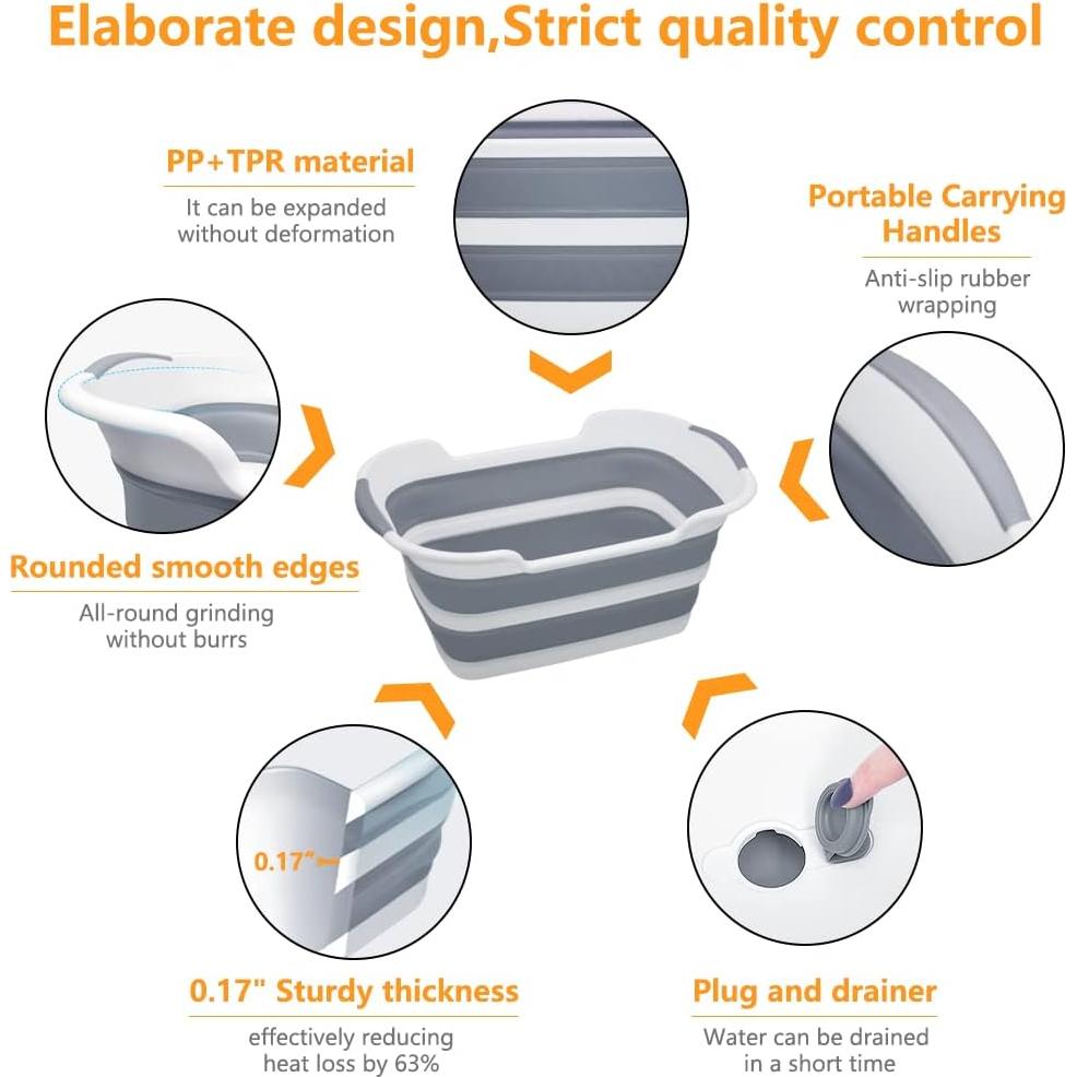 Bañera Plegable para Mascotas Goderewild 27L Verde