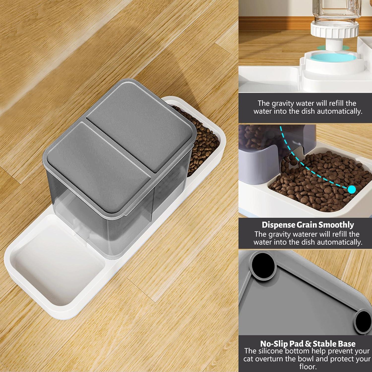Dispensador Automático de Comida y Agua Luismia 1.5L Gris