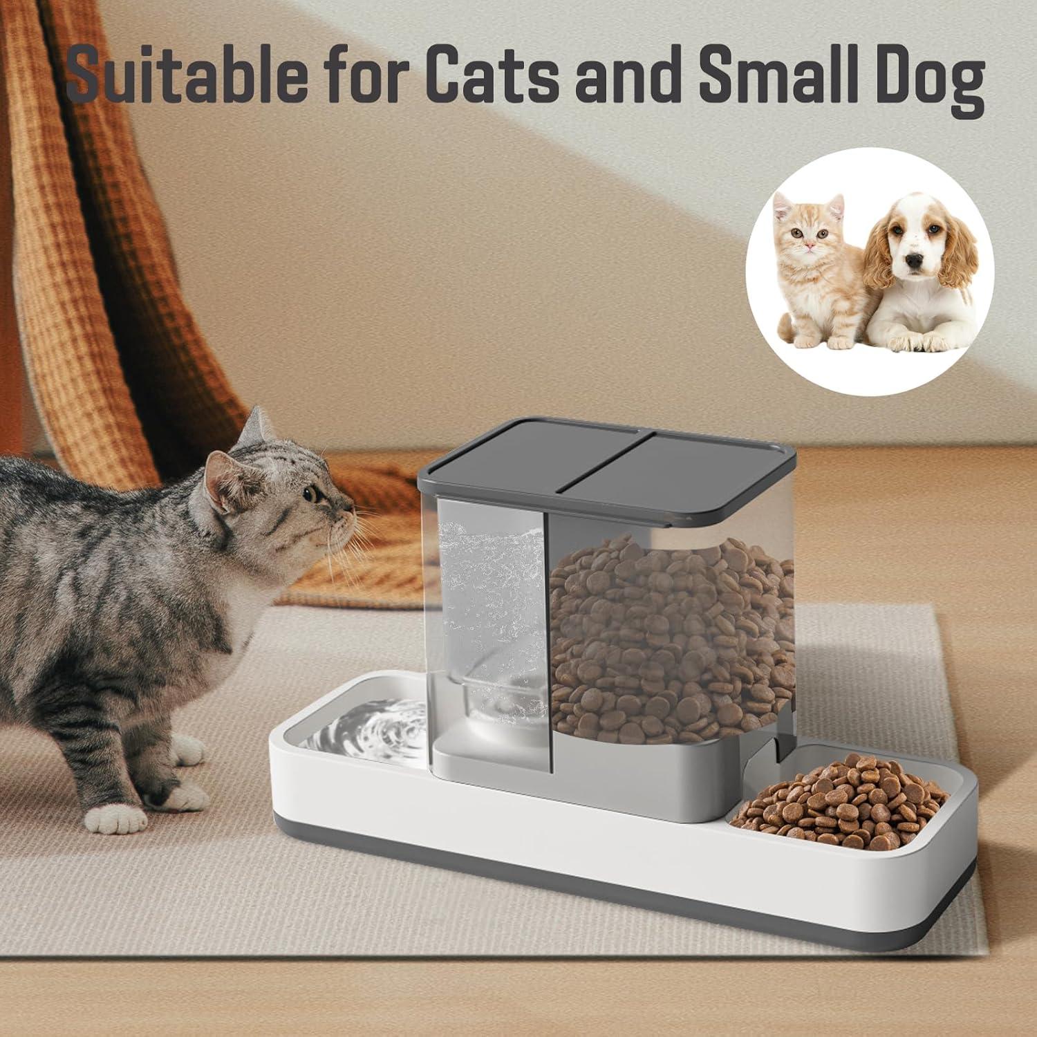 Dispensador Automático de Comida y Agua Luismia 1.5L Gris
