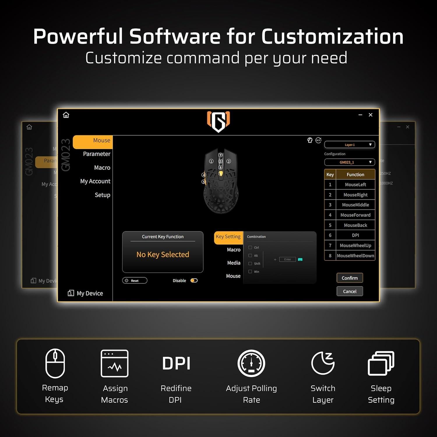 Ratón Gaming Inalámbrico LTC GM023 Ultra-Ligero 79g