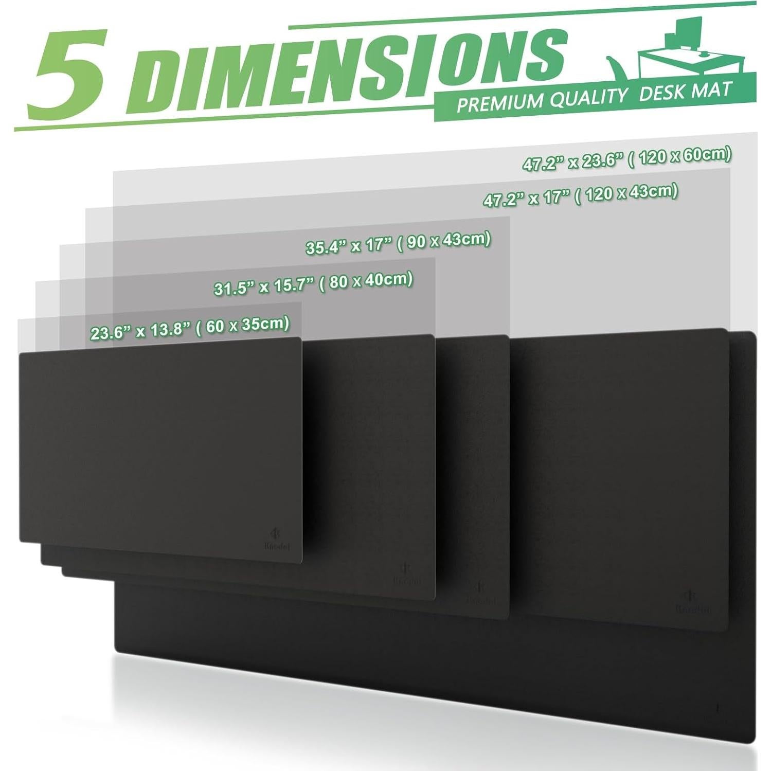 Alfombrilla de Escritorio K KNODEL 60x35 cm Negro PVC