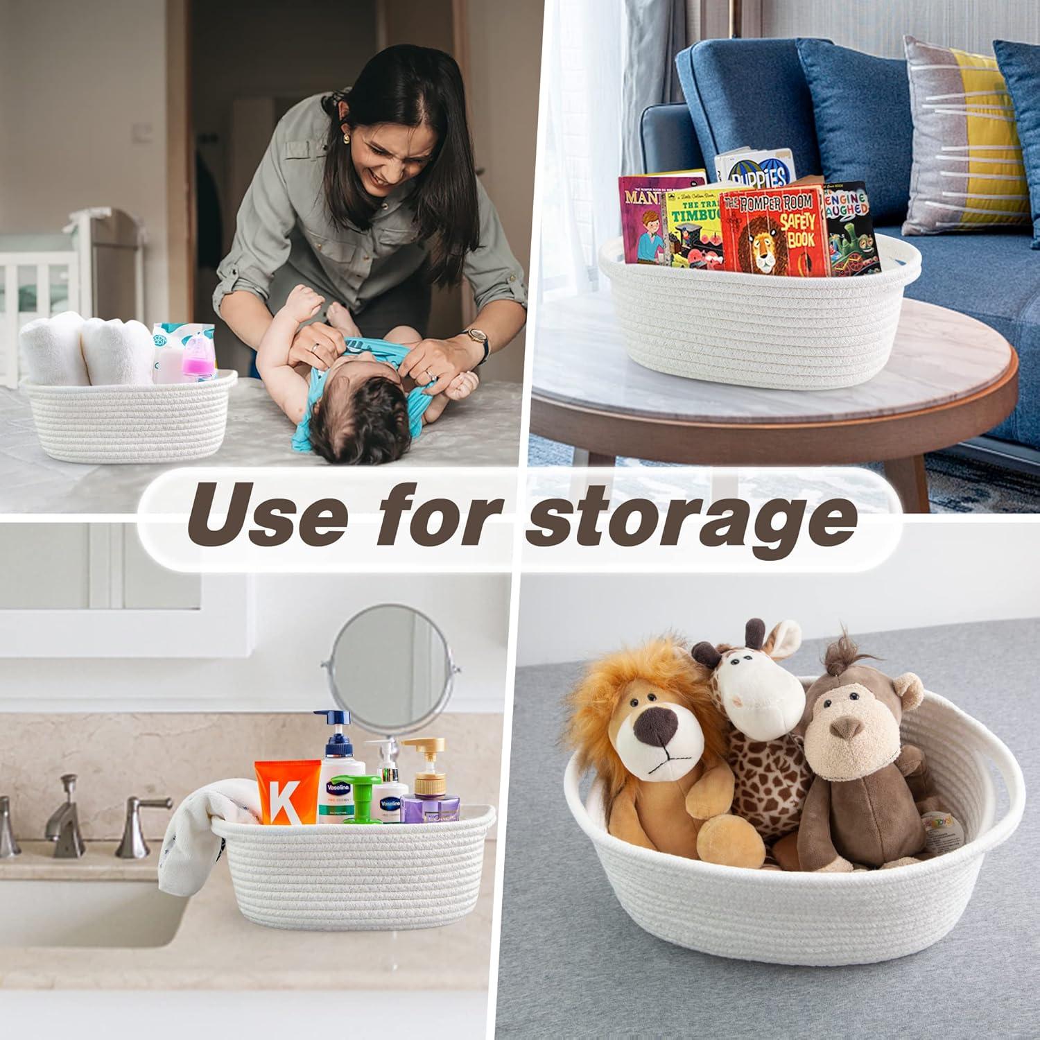 Canasta Tejida Pro Goleem 30x20x12 cm para Almacenamiento