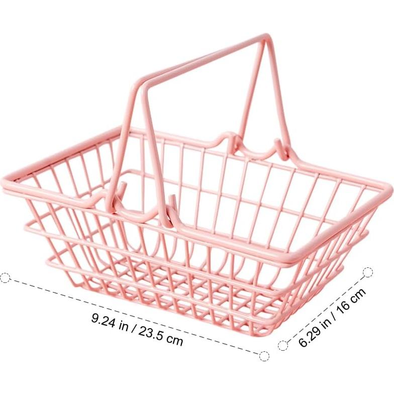Mini cesta de compras Gadpiparty rosa 23.5x16x9 cm para niños