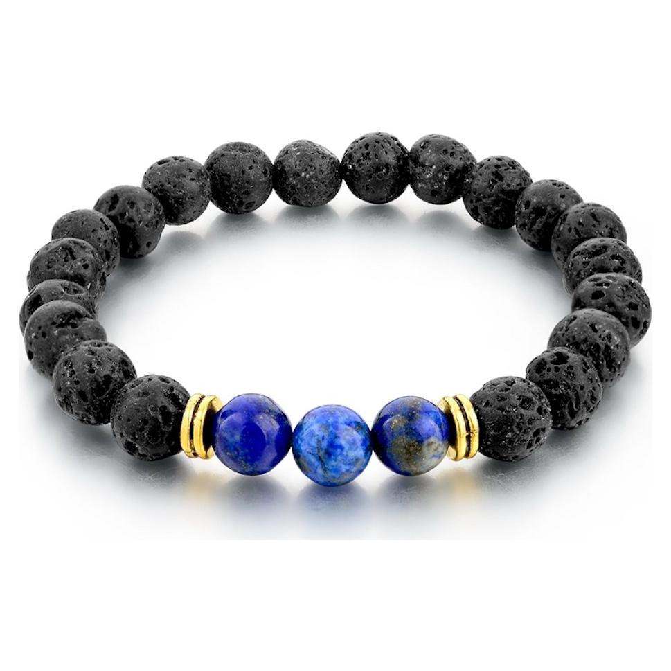 Pulsera de Lava Volcánica MYSTIQS Difusor de Aceites 15-18 cm