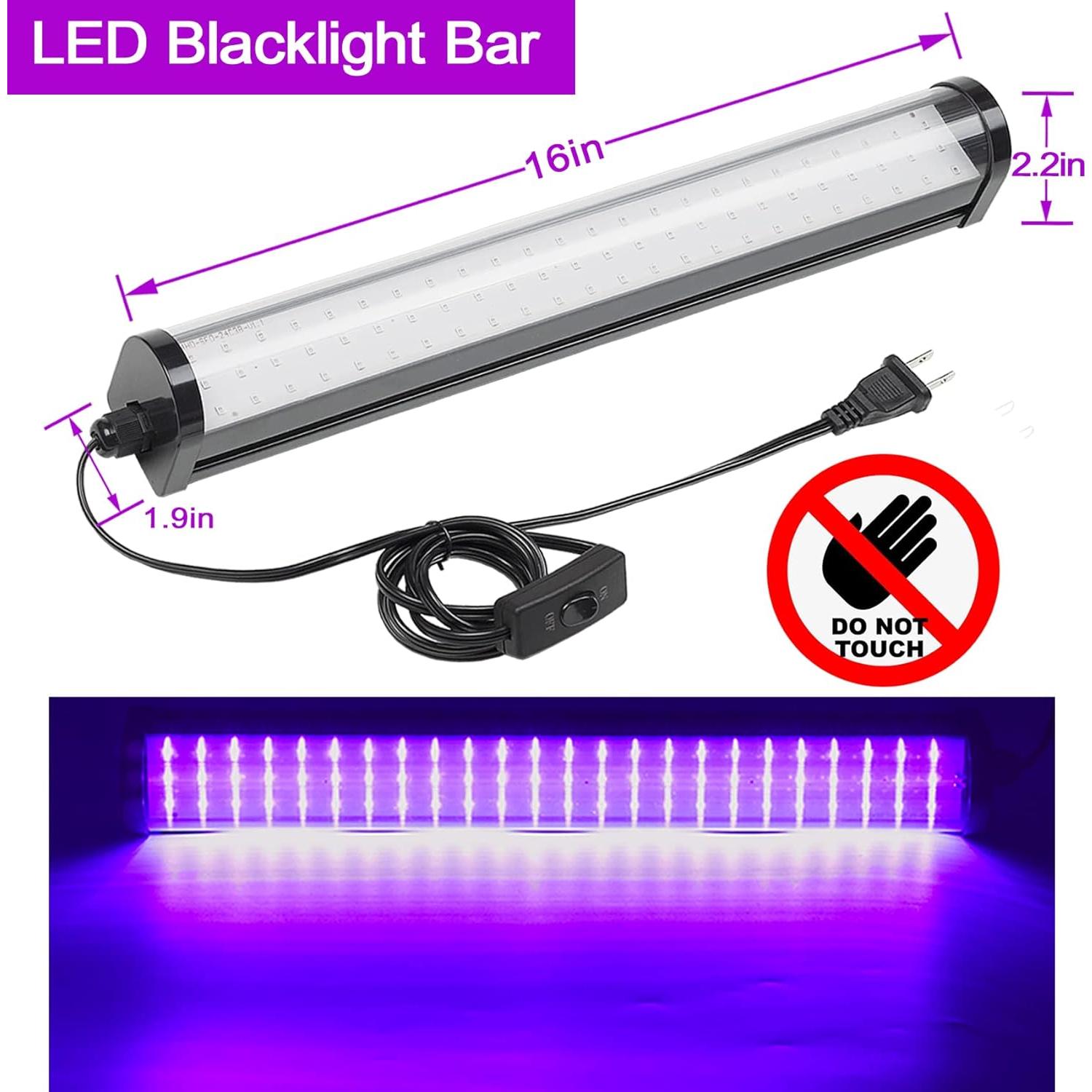 Barra de luz negra LED 25W CICINY 72 chips UV 395-405nm