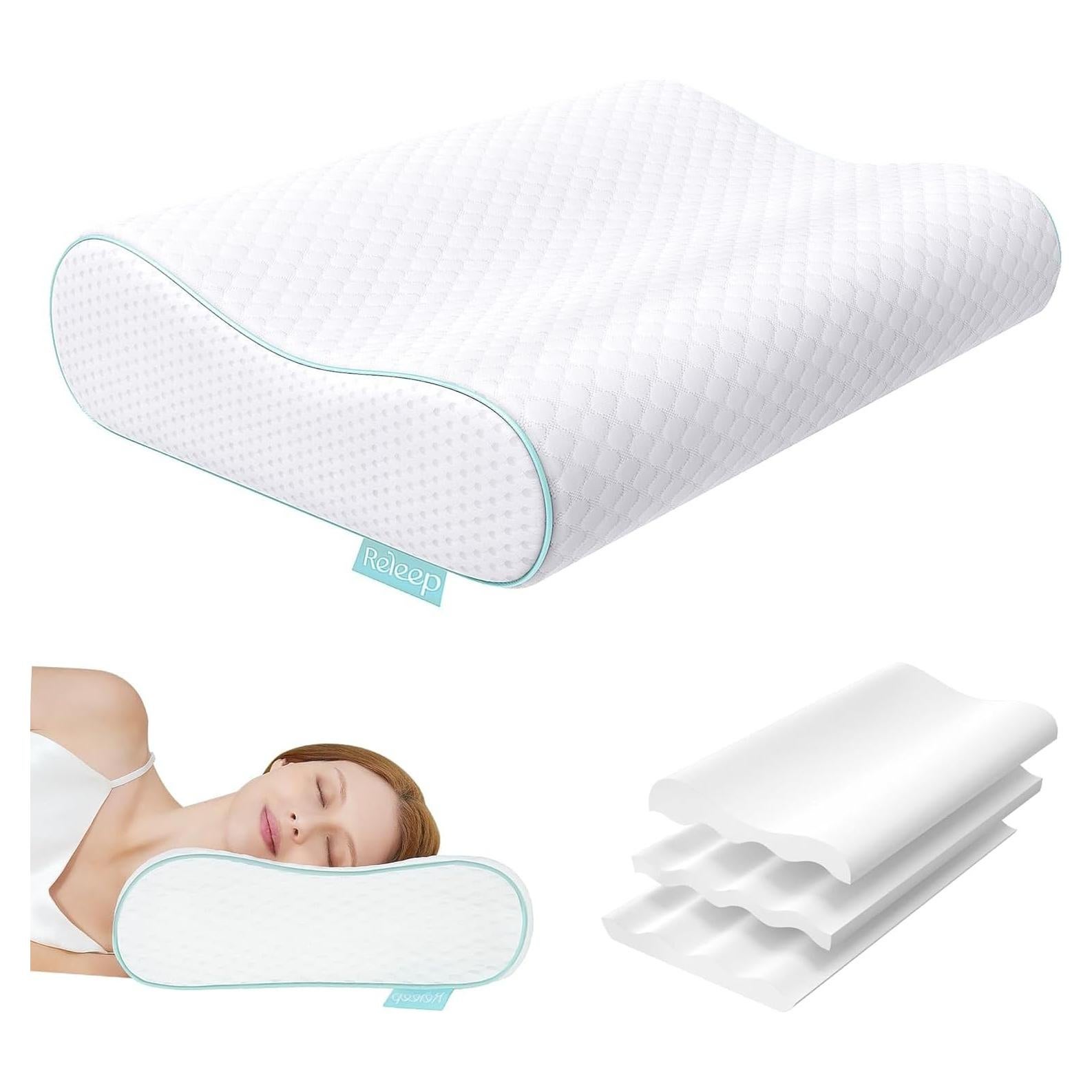 Almohada Cervical Ergonómica Releep Queen Ajustable Refrigerante