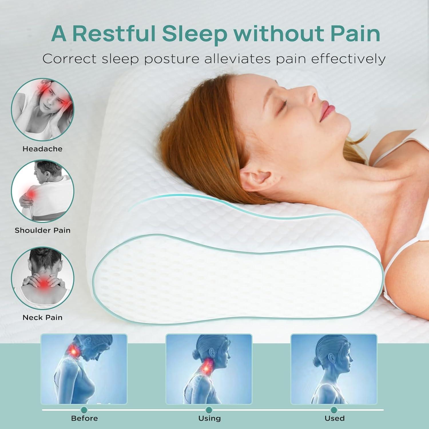 Almohada Cervical Ergonómica Releep Queen Ajustable Refrigerante