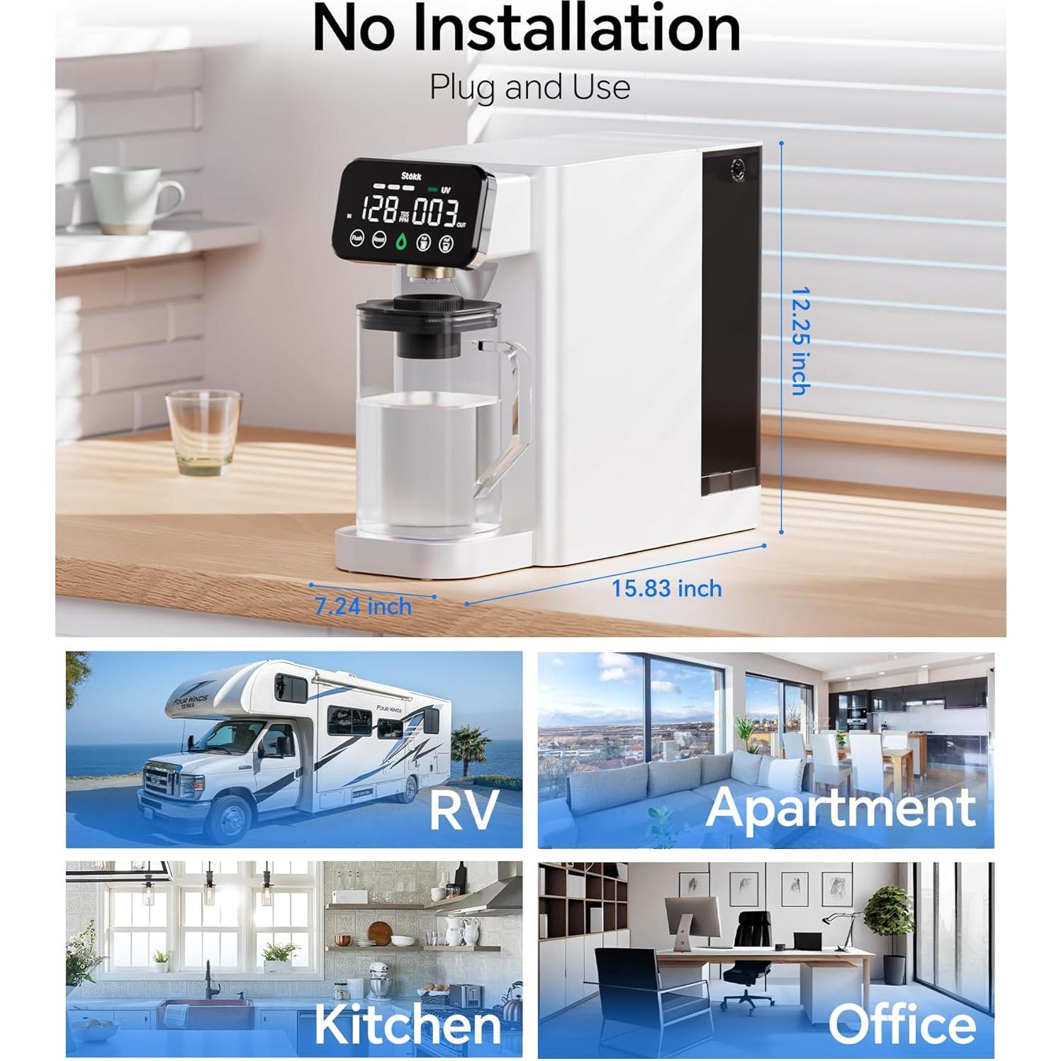 Purificador de Agua Stokk T1 Lite 6 Etapas Compacto Blanco