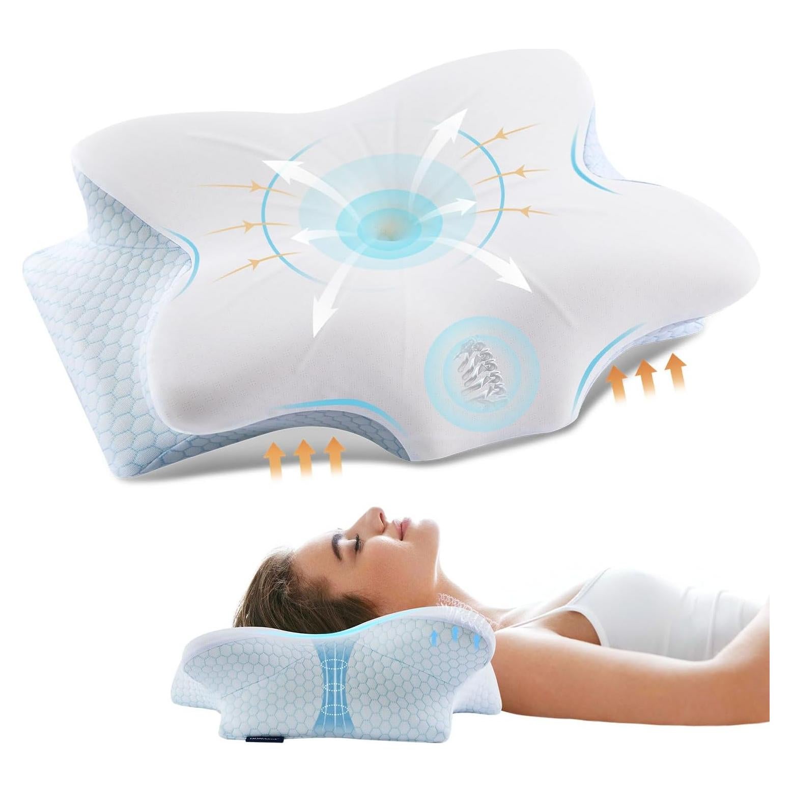 Almohada Cervical Ergonómica FAIORD Espuma de Memoria 54x40cm