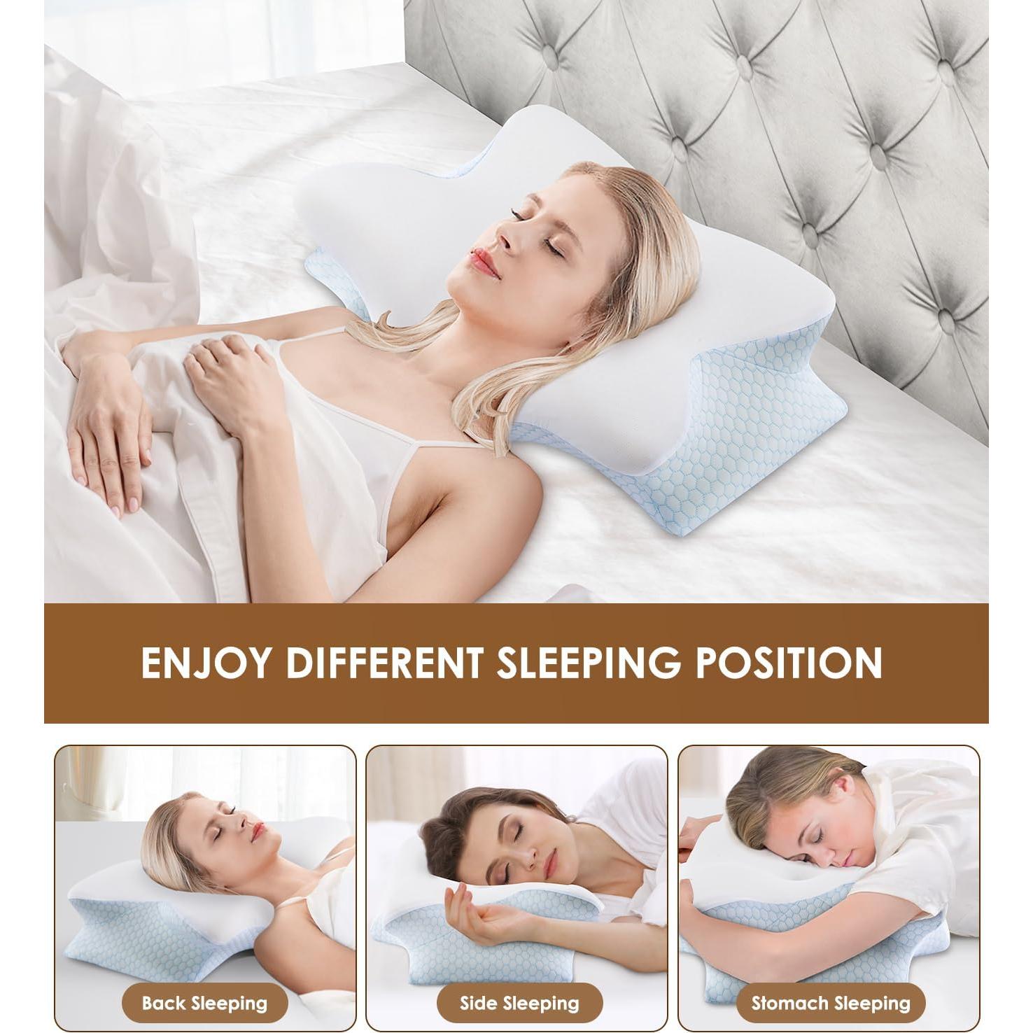 Almohada Cervical Ergonómica FAIORD Espuma de Memoria 54x40cm