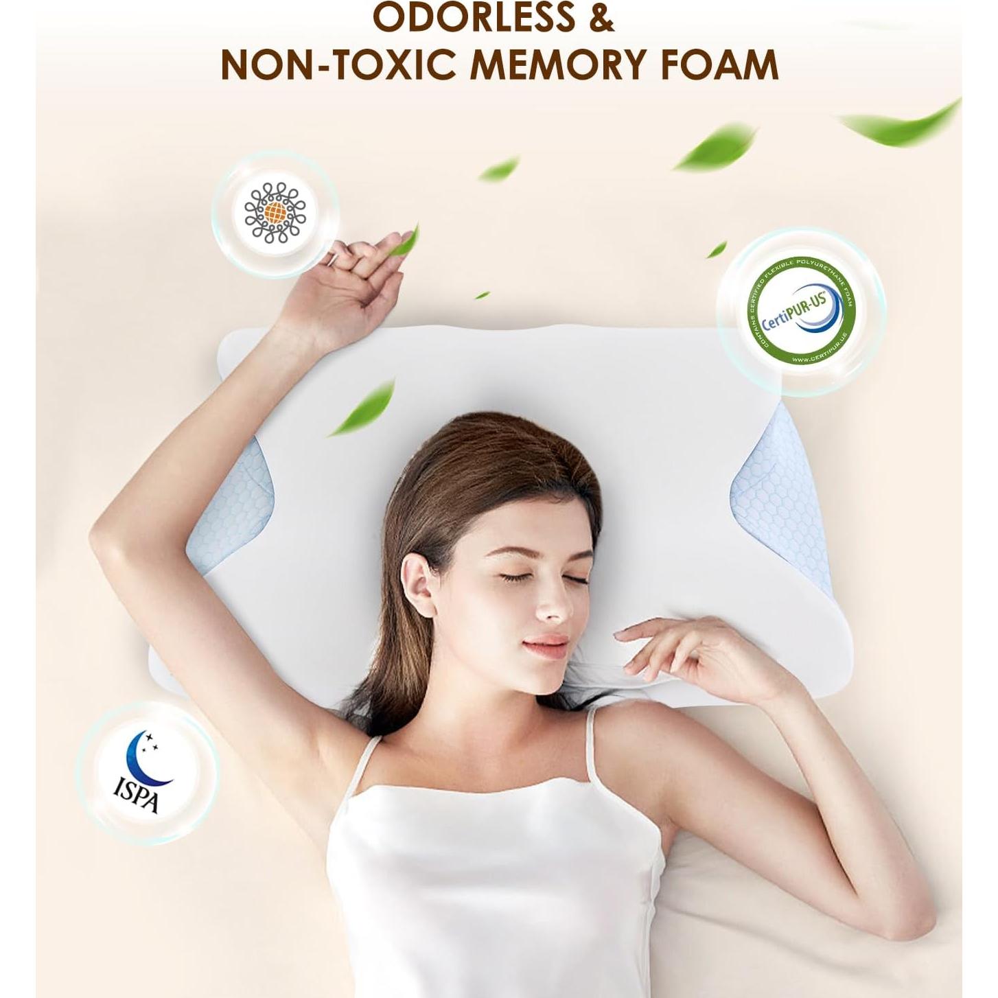 Almohada Cervical Ergonómica FAIORD Espuma de Memoria 54x40cm