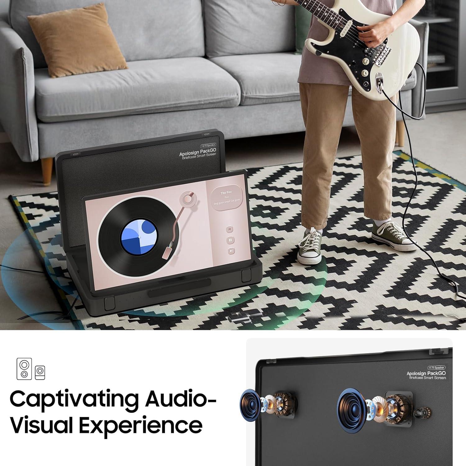 Sistema de Entretenimiento Portátil Apolosign Packgo 27" Gris