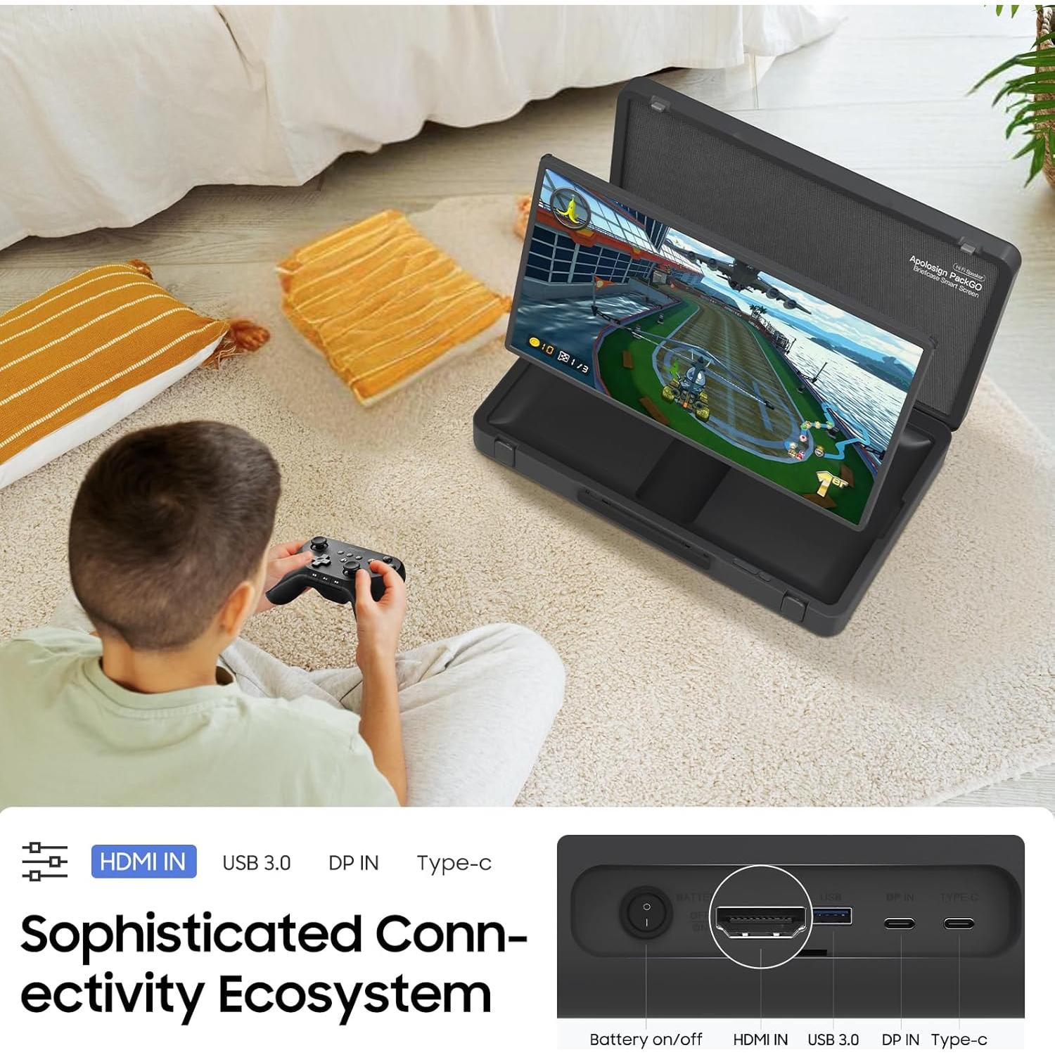 Sistema de Entretenimiento Portátil Apolosign Packgo 27" Gris