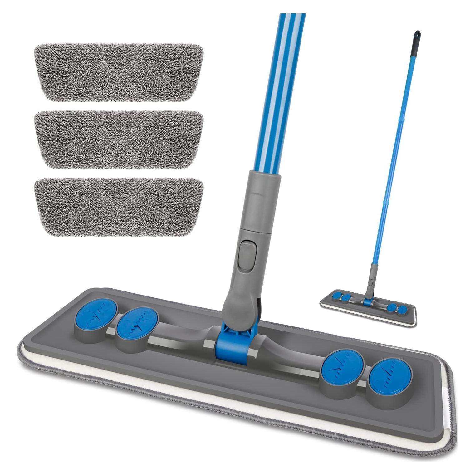 Mopa de Microfibra FORSPEEDER 2 en 1 con 3 Almohadillas