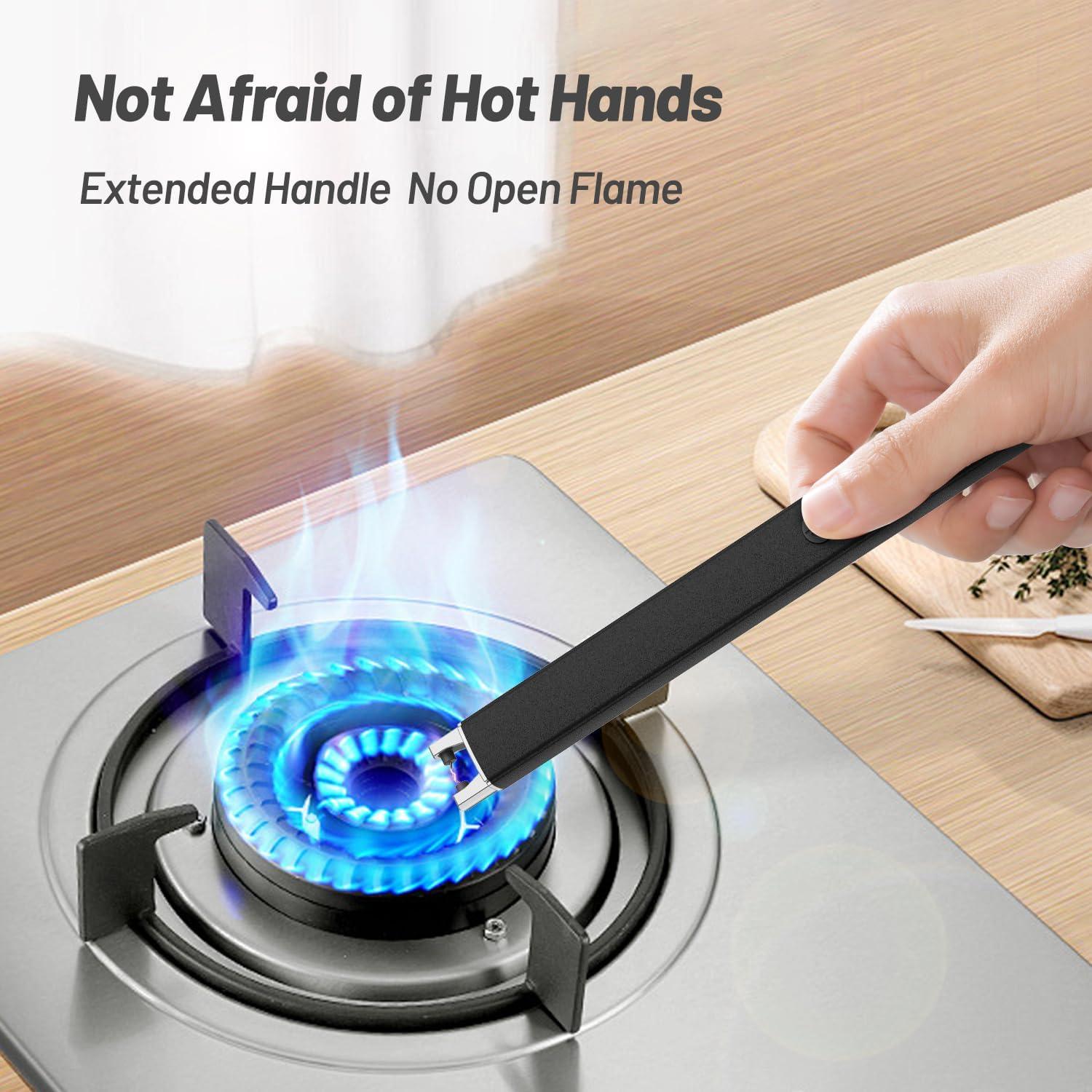 Encendedor eléctrico VEHHE a prueba de viento con LED - Negro