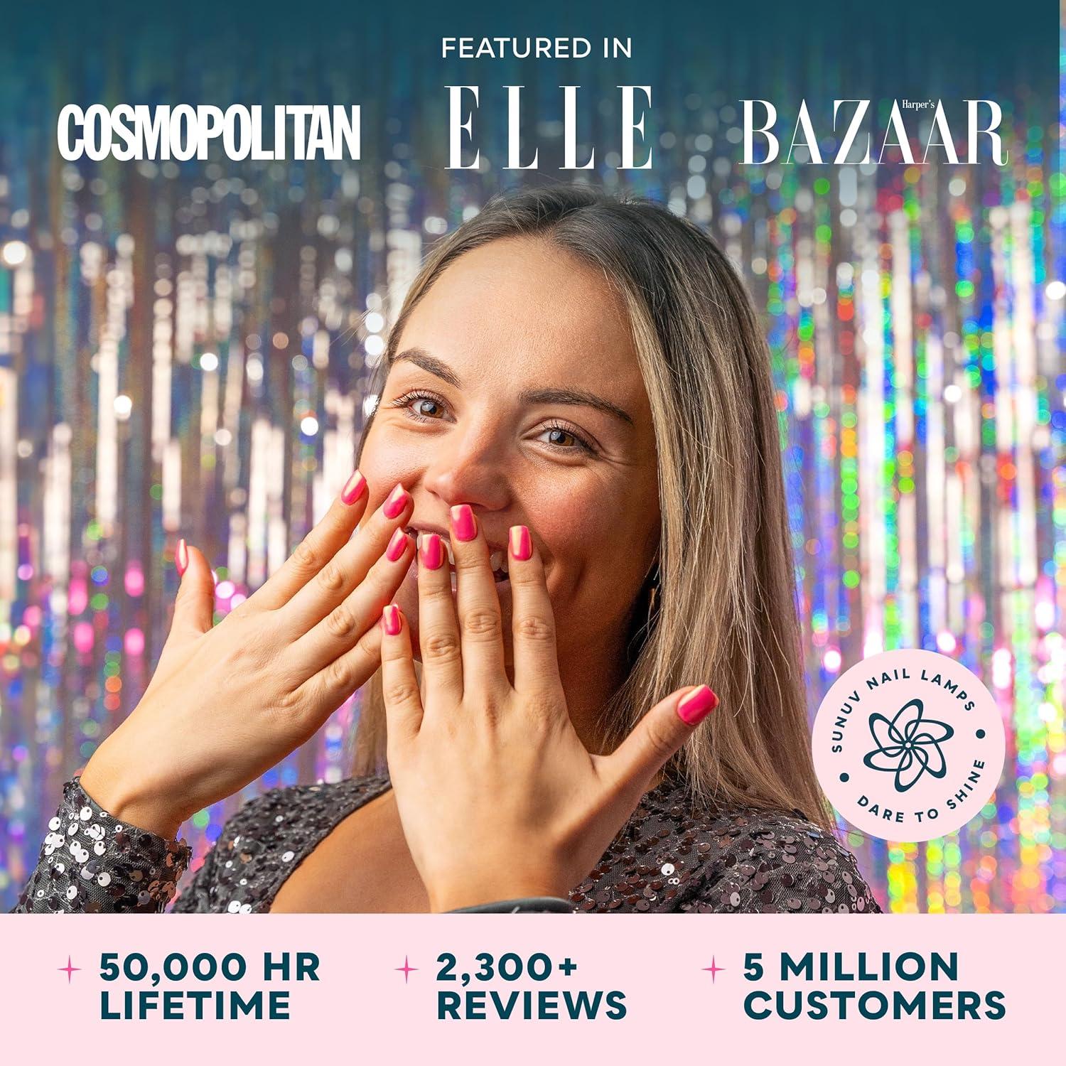 Lámpara UV LED SUNUV SUN3 para Uñas de Gel, 39 Perlas, 4 Temporizadores