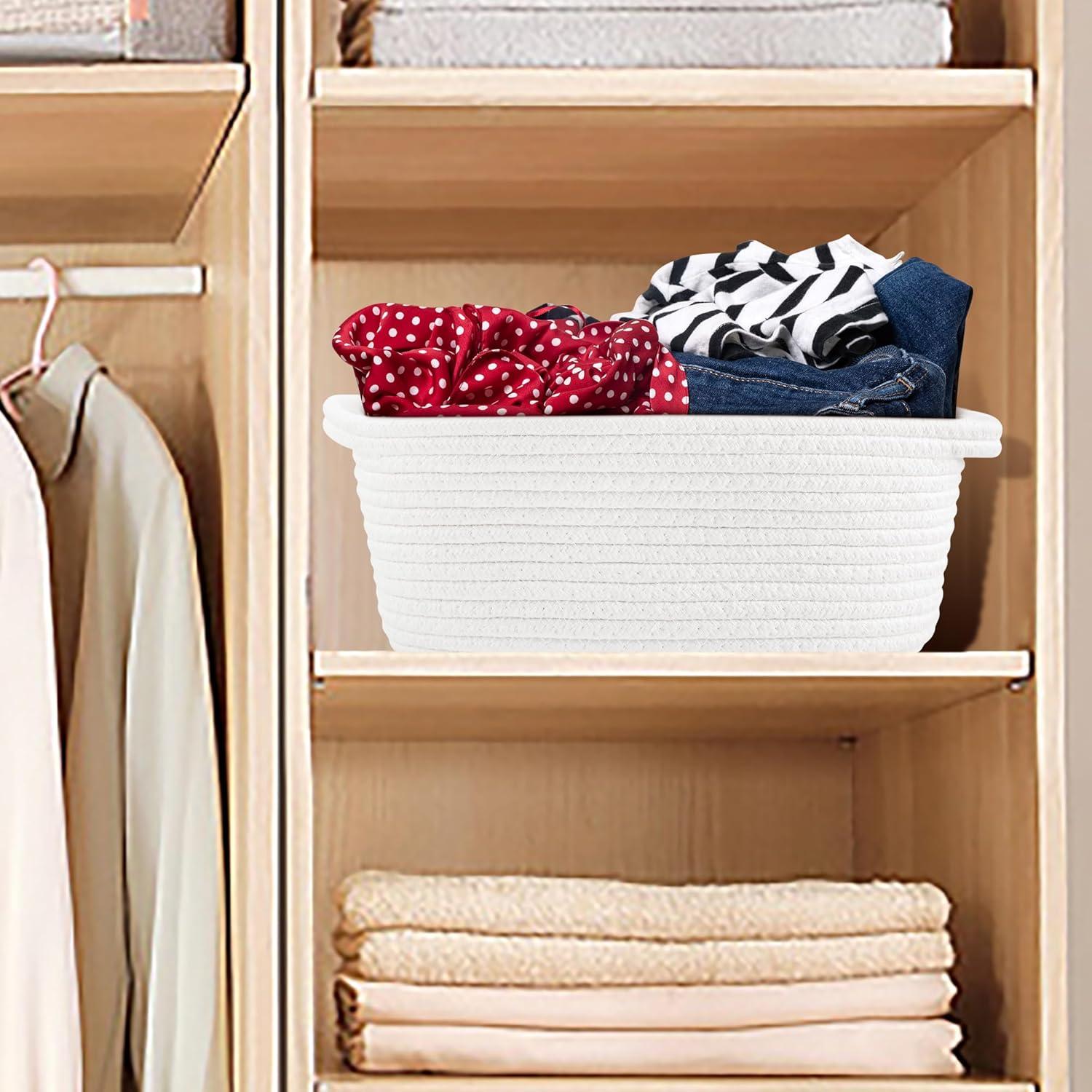 Cesta de Almacenamiento Yeeeasy Blanca 31.75x21.59x13.97 cm