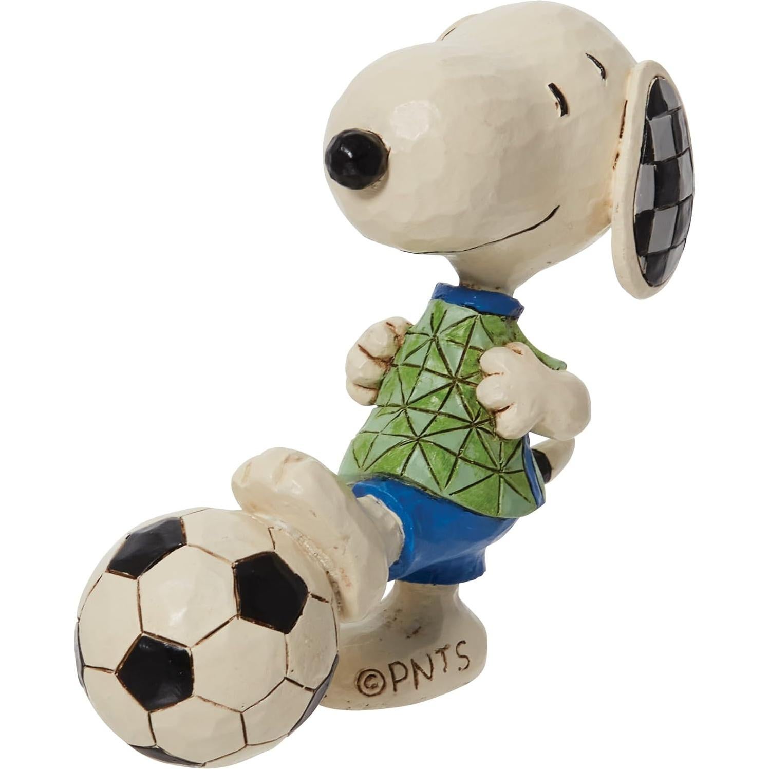 Figura Enesco Jim Shore Snoopy Fútbol 7.62 cm Multicolor