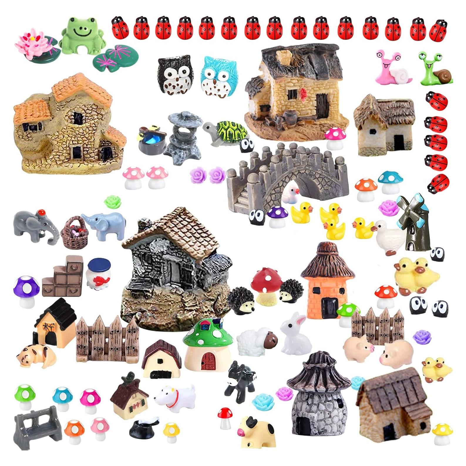 Kit de Jardín de Hadas Homlone 105 Piezas Miniaturas