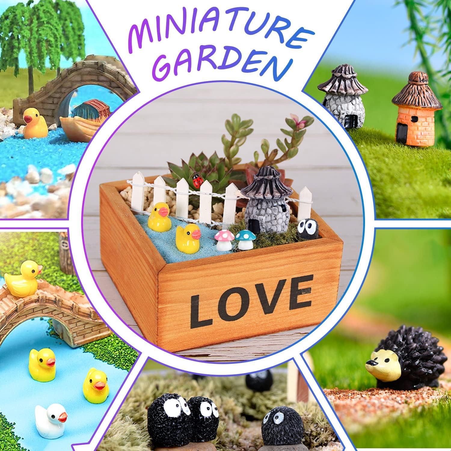 Kit de Jardín de Hadas Homlone 105 Piezas Miniaturas