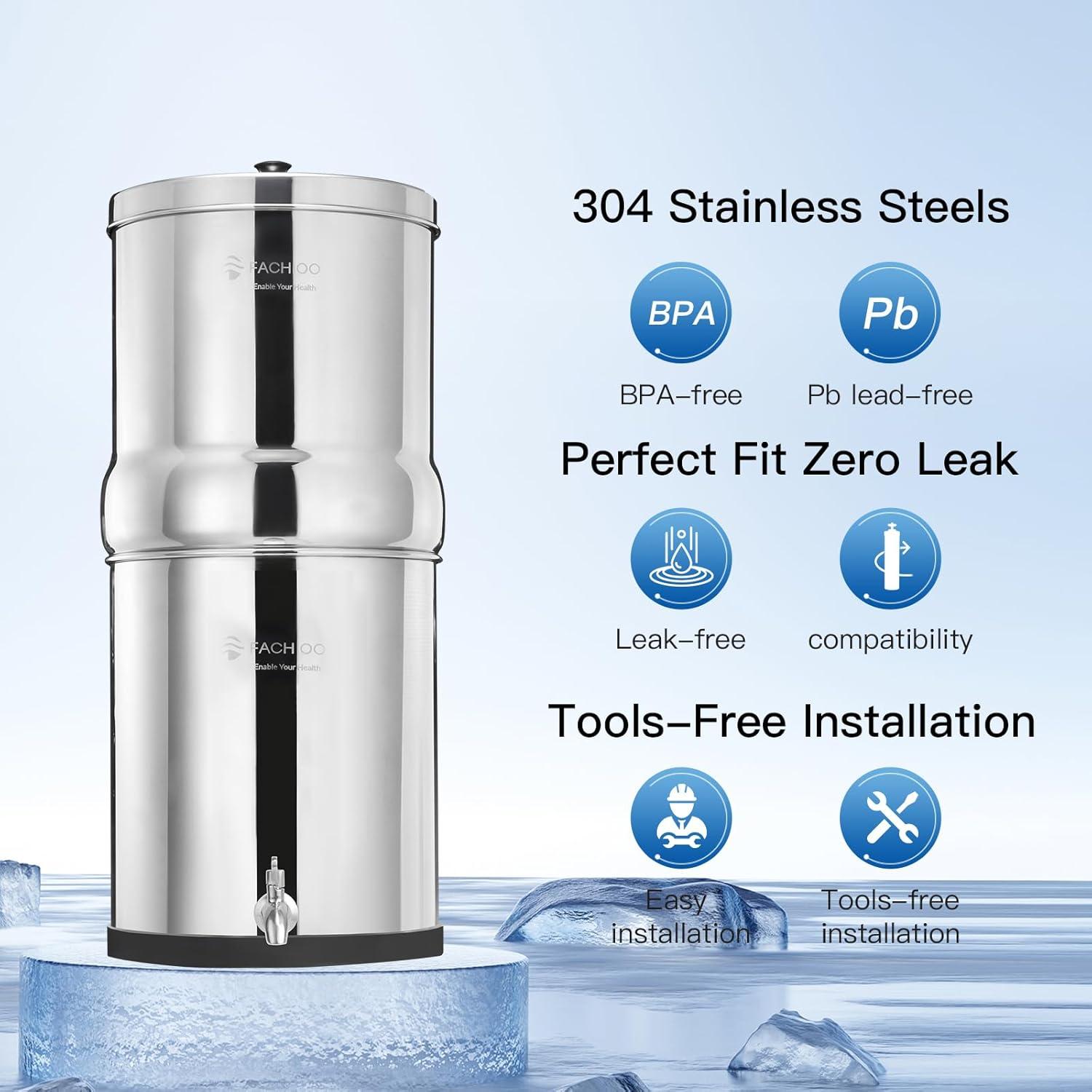 Filtro de Agua FACHIOO 8.5L Cerámica Portátil Camping