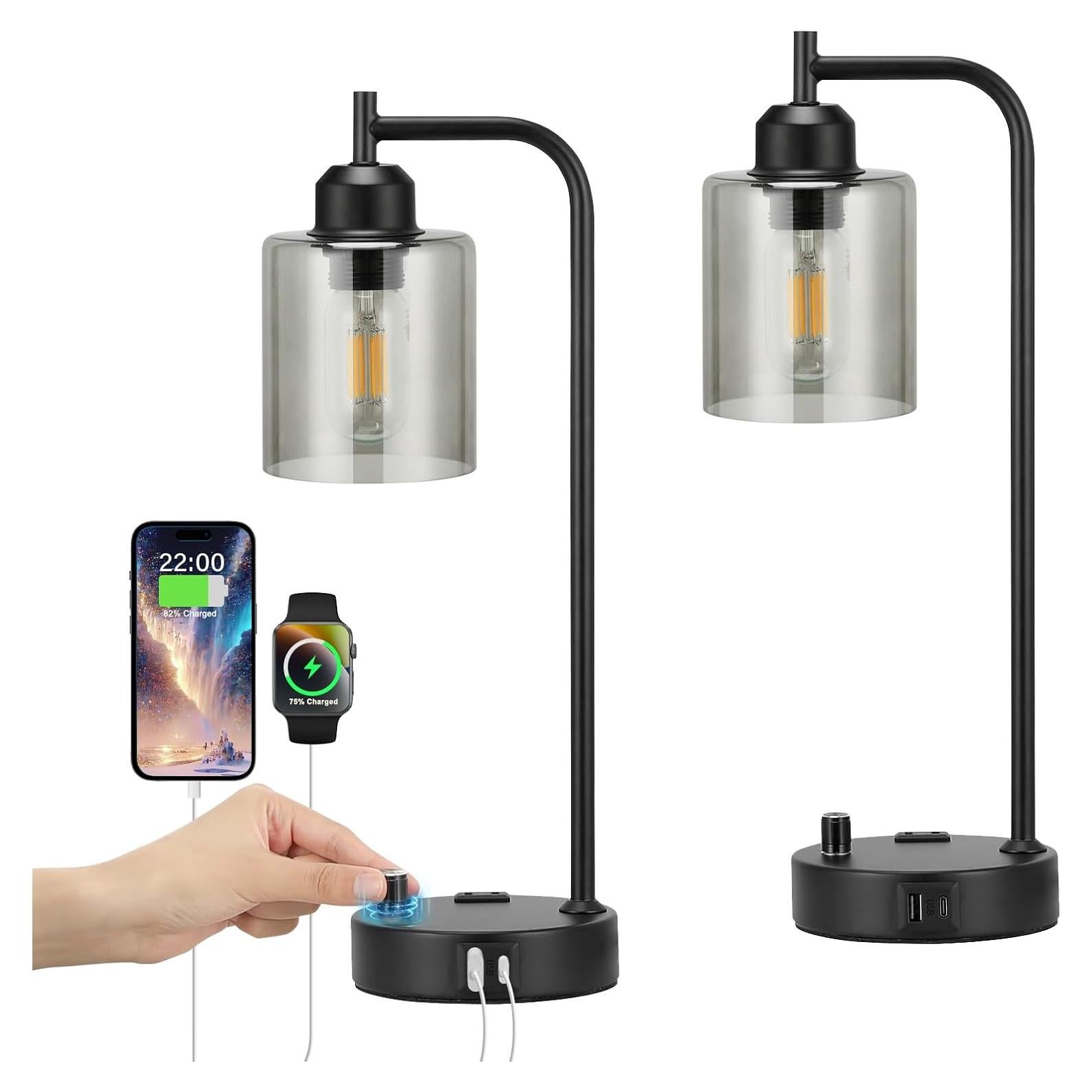 Set de 2 Lámparas de Escritorio Regulables Innqoo con USB